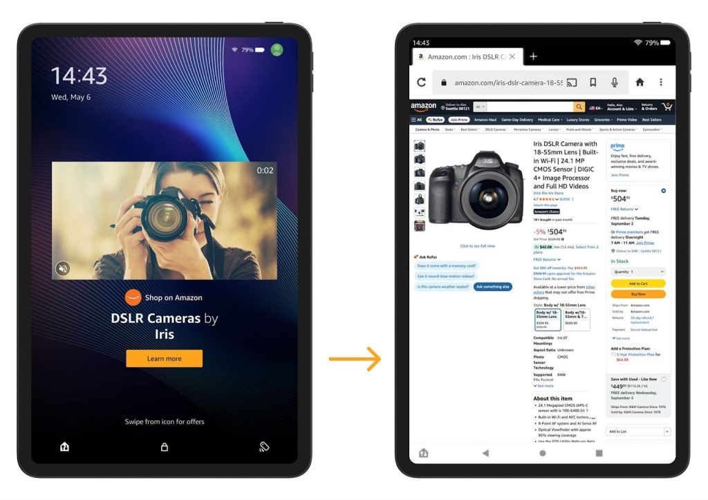 Screenshot of Fire Tablet